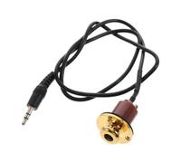 OUNONA Conector de extremo de pastilla de guitarra con cable, botón de sali
