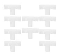 OUNONA Conector de Tres Vías para Bañera Plegable Color Claro, Accesorio de Repuesto para Marco de Cubo de Baño, Set de 10 Piezas, Compatible Bañeras Plegables, Instalación y Reparación