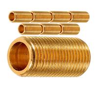 OUNONA Conector Hueco Varilla Roscada M10 para Reparación de Lámparas de Latón Macizo 20 Mm, 8 Piezas Acoplamiento para Varilla de Lámpara, Kit de Ferretería DIY para Iluminación