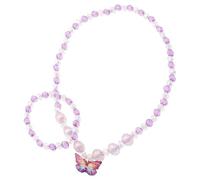 OUNONA Conjunto de Joyas para Niñas con Collares y Pulseras de Mariposas Coloridas Kit de Manualidades para Accesorios Brillantes y Duraderos para Vestir y Fiestas
