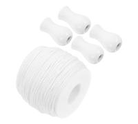 OUNONA Cordón de Persiana 2.2Mm 50 Metros Borlas de Persiana Material de Nylon Diseño Simple para Cortinas Uso Doméstico Incluye 4 Caídas