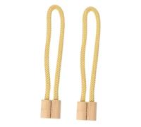 OUNONA Correas Magnéticas para Cortinas Estilo Europeo 2 Piezas, Abrazaderas Redondas De Madera, Sujeción Práctica Sin Perforar, Ideales para Sala y Dormitorios, Accesorio para Hogar