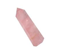 OUNONA Cristal Natural Hexagonal de Cuarzo Rosa 6-7 Cm, Prisma Pulido para Decoración Feng Shui del Hogar, Adorno Artesanal para Terapias Energéticas y Obsequio Ambiental