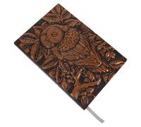 OUNONA Cuaderno Vintage A5 Tapa Dura y Papel Rayado, Diseño Elegante de Búho Escribir y Hacer Dibujos