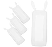 OUNONA Cubierta Remota Luminosa de Silicona Forma de Conejo Blanco 4 Piezas Carcasa Protectora Remota Adorable Que Extiende la Vida Útil, Adecuado para Celebracion Verano