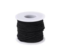OUNONA Cuerda Elástica Negra para Hacer Joyas, Hilo Elástico Fuerte de Plástico, 1 Rollo para Bisutería y Abalorios, Adecuado para Pulseras y Manualidades