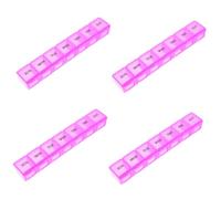 OUNONA De 4 Piezas De Medicamento Fundas Viajar A Diario Organizador Pastillero Am Pm Pastillero De Viaje Pastillero Diario Portátil Pastillero Redondo Rosa Páginas
