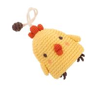 OUNONA de Llaves de Crochet con Diseño de Pollito Amarillo Colgante Decorativo para Mochila y Bolso Accesorio y Compacto para Organización de Llaves
