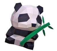 OUNONA de Panda Papel DIY Juguete Geométrico de Origami para Decoración de Habitación Color
