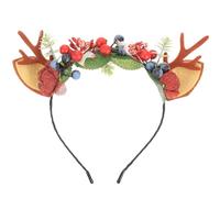 OUNONA Diadema de Asta de Ciervo con Adornos Frutales para Navidad Diadema Navideña para Fiesta para Disfraces