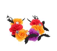 OUNONA Diadema de Murciélago con Flores para Halloween Tocado Espeluznante para Disfraz de Fantasma Accesorios de Cabeza para Cosplay de Día de Muertos