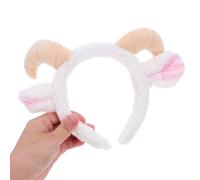 OUNONA Diadema de Orejas y de Oveja Blanca Cuernos de Cordero Set de 3 Piezas de Peluche Suave para Disfraz de Mujer y Niña Fiestas Temáticas y Cosplay