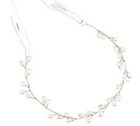 OUNONA Diadema De Perlas Artesanal Diadema De Novia Perlas y Cristales Accesorio Cabello Dorado Para Fiestas y Bodas