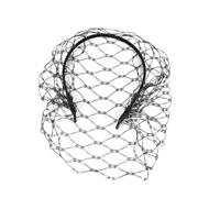OUNONA Diadema De Velo Negro Tocado De Boda Banda Pelo Accesorio Fotográfico Creativo Para Ceremonias De Matrimonio Cabello De Novia Diseño Elegante