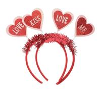 OUNONA Diadema para Fiesta de San Valentín 2 Piezas Rojas Broche de Corazón, Accesorio Ligero y Compacto para Decoración del Cabello en Bodas y Celebraciones