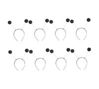 OUNONA Diadema Pompones de Espuma 8 Piezas para Niñas Accesorios de Pelo Coloridos Banda Cabello para Fiestas y Cosplay Material Resistente