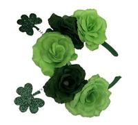 OUNONA Diadema San Patricio Mujer Cinta Pelo Fiesta Trébol Verde Floral Accesorio Carnaval Adultos