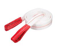 OUNONA Eslinga De Elevación De Polipropileno Reforzada Blanca 2 Toneladas 3 Metros, Correa Plana Ocular Para Remolque y Recuperación Industrial, Resistente y Duradera Para Grúas y Carga