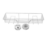 OUNONA Estante de Ducha de Acero Inoxidable Montado Pared con Ventosa sin Taladro Cesta con Drenaje para Baño y Cocina Organizador Compacto con Gancho