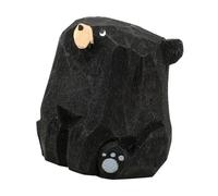 OUNONA Estatua de Oso de Madera Figurita Decorativa Rústica Hogar y Oficina Adorno Mesas y Escritorios