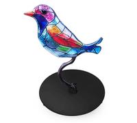 OUNONA Estatua de Pájaro Metálica Decorativa Figurita Colorida y Detallada para Escritorio y Hogar Adorno Artesanal Versátil para Decoración Navideña y Ambiente Acogedor