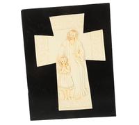 OUNONA estatuilla de Bautismo Decoración navideña Cruces Adornos Primero montado Jesus Figura Tabla Colgante estatuilla Religiosa Bautismo Estatua de Bautismo Resina