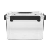 OUNONA Estuche Organizador para Lentes de Cámara Sello, Caja de Plástico Transparente Asa y Tapa, Medidas 11,4 X 7,5 X 6,9 Pulgadas, Adecuado para Almacenamiento Seguro a Largo Plazo