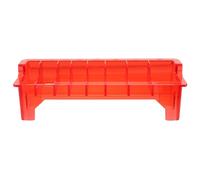 OUNONA Estuche Organizador para Peines Limitadores de Cortapelos Soporte Plástico Estable 8 Ranuras Color Transparente Rojo Accesorio Práctico para Barbería y Peluquería Profesional