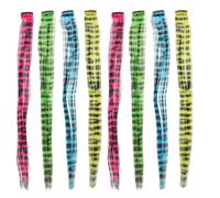 OUNONA Extensiones de cabello largo y liso con clip, 8 unidades, sin costuras, de color leopardo, accesorios de Halloween para mujer.