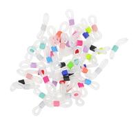 OUNONA Extremos de Conector para Cadena de Gafas de Goma Blanca 22X6Mm 50 Piezas Antideslizantes para Gafas de Sol y Mascarilla Accesorio Práctico y Seguro para Uso Diario