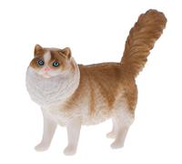 OUNONA Figurita de Gato Decorativa para Escritorio Modelo Realista para Adorno Suave y Táctil para Decoración del Hogar y Juguetes Temáticos Accesorio para Fiestas y Aprendizaje