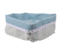 OUNONA Forro de tela para cesta de esquina: Inserto de forro de tela para cesta de almacenamiento triangular - de lunares de 30x23x15 cm para de almacenamiento de esquina en la entrada de la