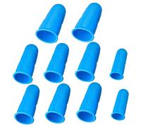 OUNONA Funda de Silicona para Dedo Antideslizante 10 Piezas (2 Grandes, 6 Medianas, 2 Pequeñas) Resistente al Calor Partículas, Protectores para Yemas en Cocina E Industria