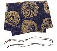 OUNONA Funda para Libros Vintage de Tela Lavable Patrón Retro Azul, Protector de Libros Resistente y Adhesivo Adecuado para Uso Escolar y Personal