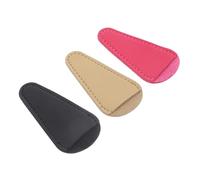 OUNONA Funda Protectora de Cuero con Diseño Simple y Moderno 3 Piezas para Tijeras de Cortar Pelo para Accesorios de Peluquería Portátil