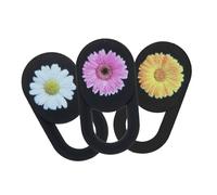OUNONA Fundas para Portátiles Control Deslizante de Cámara Web de Abs, Diseño Delgado y Adhesivo, Patrón Floral, Set de 3 Piezas para Privacidad en Laptops