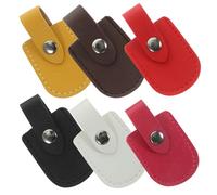 OUNONA Fundas Protectoras de Pu Diseño Simple y Elegante 6 Piezas Color Aleatorio para Cortaúñas y Tijeras de Cutícula Accesorios para Manicura en Salón de Uñas