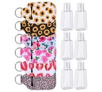 OUNONA Fundas Rellenable Ligeras y Prácticas Juego de 12 para Botellas de Mano 30ml de Plástico y Neopreno para Viajes y Perfumes