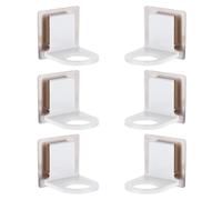 OUNONA Ganchos Adhesivos para Botellas de Baño 6 Piezas, Soporte sin Taladro para Colgar Champú y Gel de Ducha, Perchas Resistentes para Pared, Organizador Práctico para Ducha y Lavabo