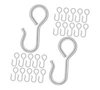 OUNONA Ganchos de Fijación en S para Fundas de Asiento de Coche 23 Mm 60 Piezas para Asiento Trasero Vehículo Metal Resistente Uso Automotor Uso Diario