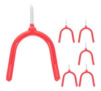 OUNONA Ganchos de Metal para Garaje 6 Piezas Tornillos Incluidos para Montaje en Pared Almacenamiento Multifuncional para Herramientas y Trapeadores