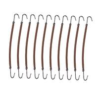 OUNONA Ganchos para Cabello Elásticos 20 Unidades para Cabello Grueso Café Accesorios para Mujer Sujetar Recogidos y Peinados Doble Gancho