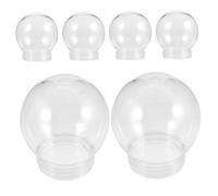 OUNONA Globos de Agua Transparentes 300 Ml Pet para DIY Bola de Nieve, Kit de 6 Piezas Reutilizables, Manualidades Navideñas para Decoración Familiar