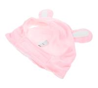 OUNONA Gorro para Mascotas con Orejas de Conejo de Peluche, Tamaño XS para Gatos y Perros Pequeños, Accesorio de Disfraz de Pascua Rosa, Sombrero Cómodo y Seguro para Fiestas y