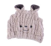 OUNONA Gorro para Secar el Pelo Ñiño y Niño 1 Unidad Tamaño Pequeño Absorbente Secado Rápido Baño y Viaje Color Sonrisa Café Leche