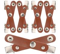 OUNONA Hebillas para Insignias de Enfermera Multifunción de Metal y Cuero, Portatarjetas Ligeros para Oficina y Ferias Comerciales, Paquete de 50 Piezas