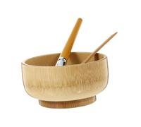 OUNONA Herramientas para Mascarilla Facial de Madera Cuenco de Mezcla de y Brocha Ligero y Portátil para DIY y Viajes Material Natural Seguro