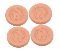 OUNONA Humidificador De Caja De De Arcilla Diseño Hoja 4 Piezas 3,7 Cm Diámetro Control Humedad Mantenimiento Óptimo Para Tabacos Uso En Hogar y Viaje