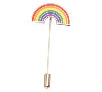 OUNONA Insignia Gay con Solapa de Puente Arcoíris, Broche de Pecho Lésbico con Aguja Larga, Pinza de Metal Colorido para Ropa, Chaquetas y Accesorios de Orgullo Lgbt
