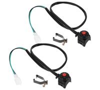 OUNONA Interruptor de Arranque sin Rebabas 2 Piezas para Motocicleta y Atv Plástico Resistente Hardware de Montaje Incluido para Uso en Off-road
